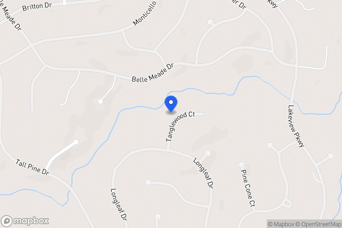 Map of 8249 Tanglewood Ct