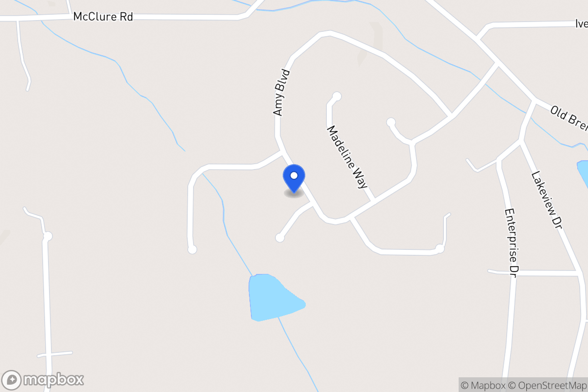 Map of 314 Amy Blvd