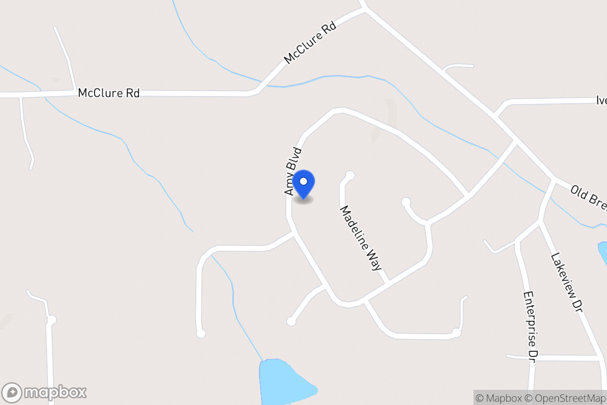 Map of 345 Amy Blvd