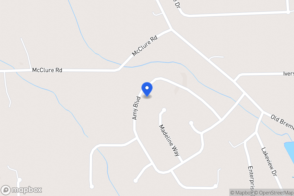 Map of 375 Amy Blvd
