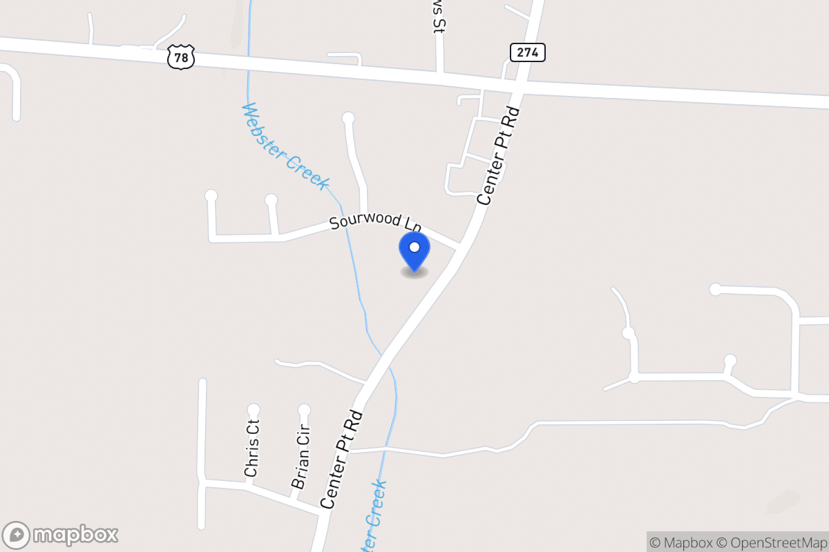 Map of 335 Center Point Rd