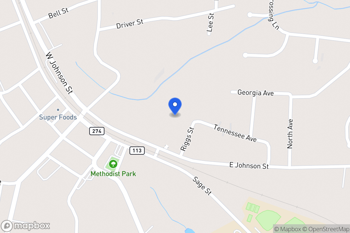 Map of 102 E Johnson St