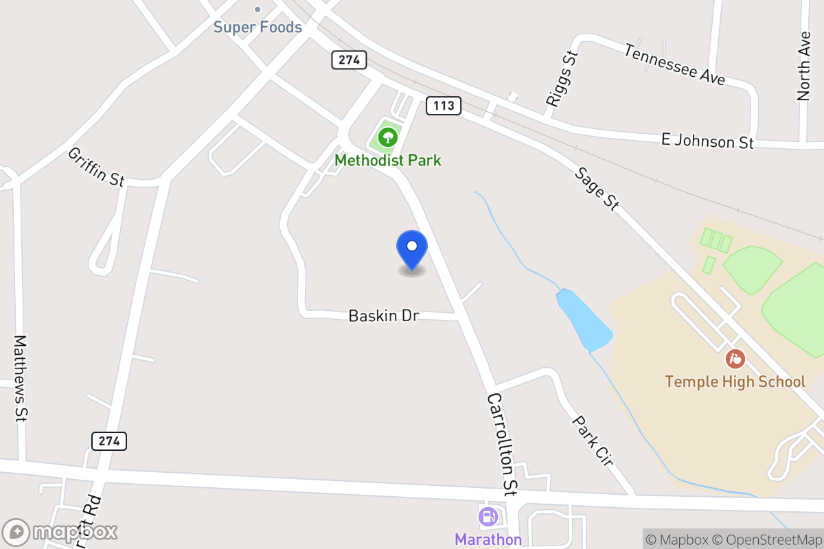 Map of 105 Carrollton St