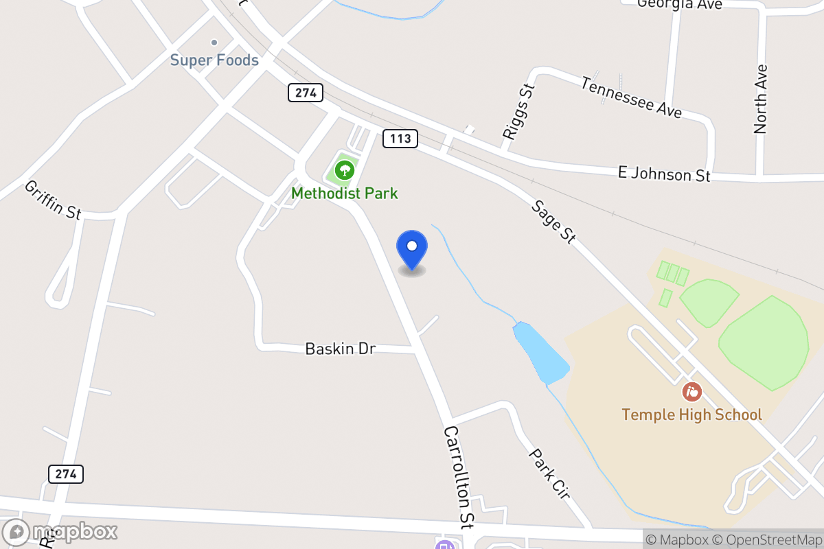 Map of 100 Carrollton St