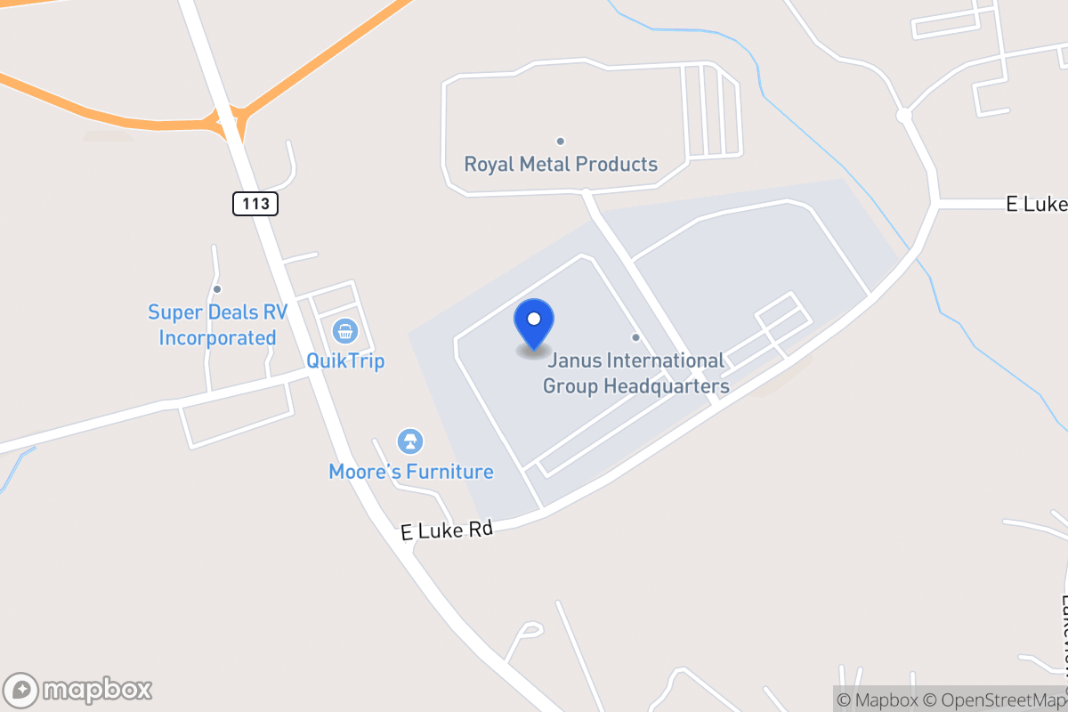 Map of 135 Janus International Blvd