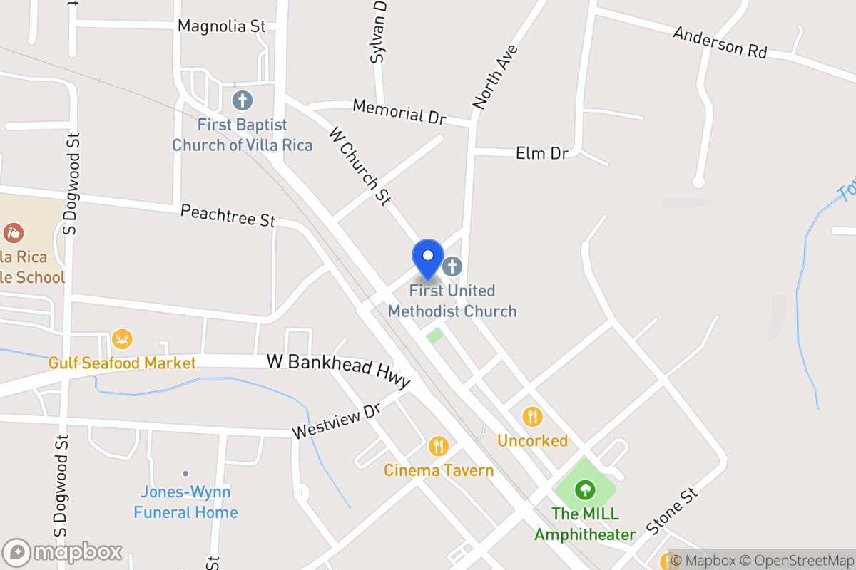 Map of W Church St