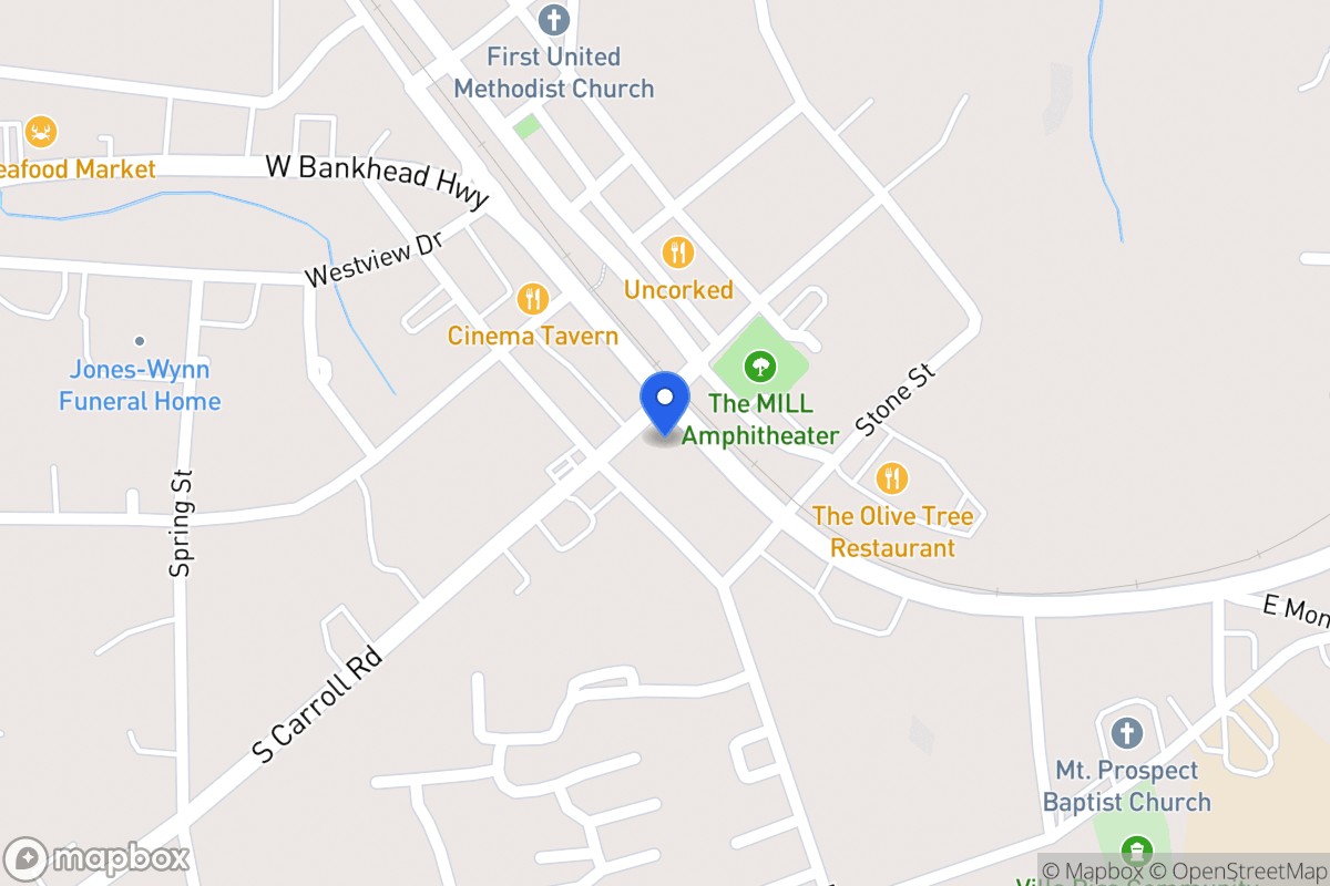 Map of 100 S Carroll Rd