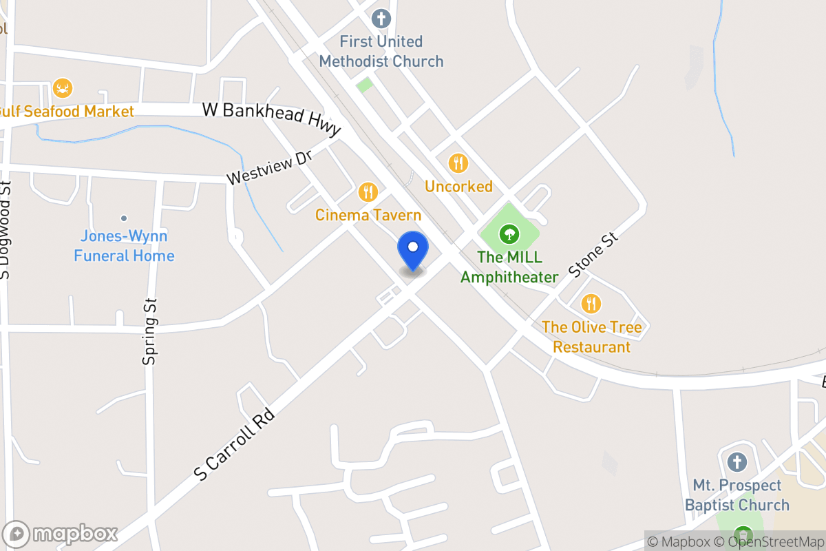 Map of 117 S Carroll Rd