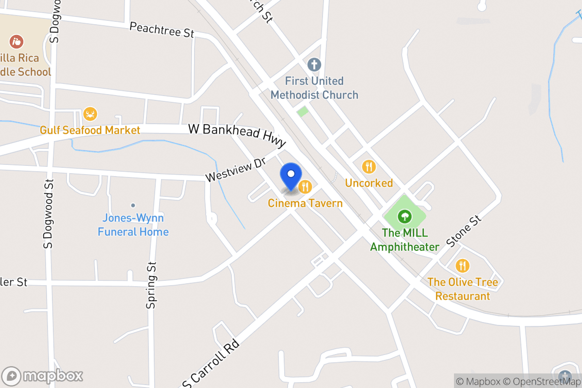 Map of 119 S Candler St