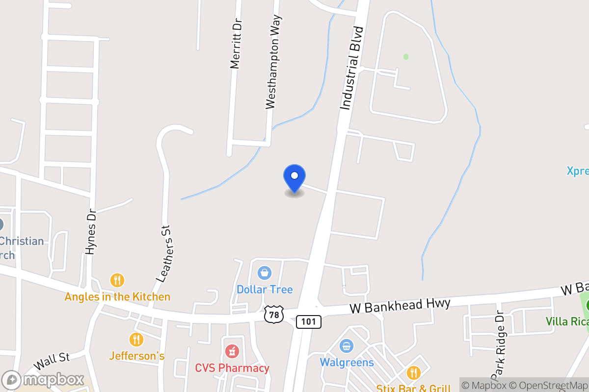 Map of 74 Industrial Blvd