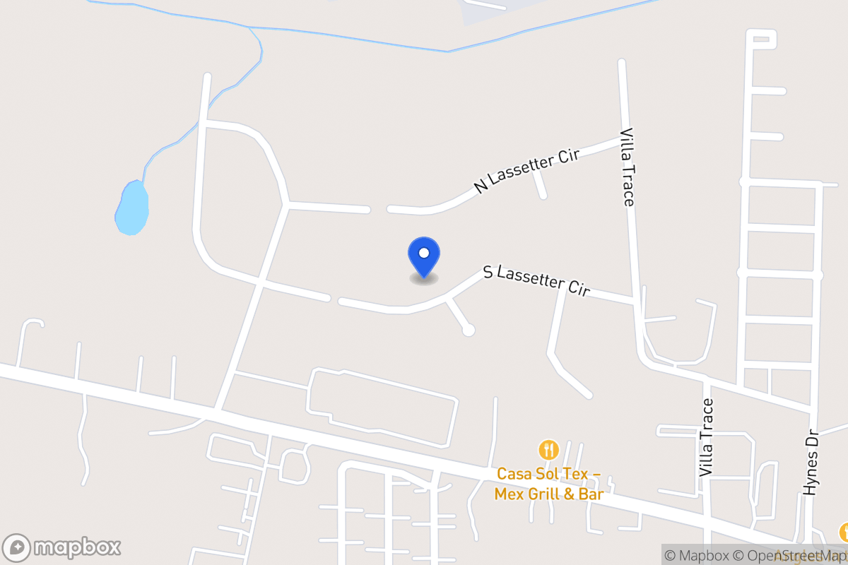 Map of 951 S Lasseter Cir