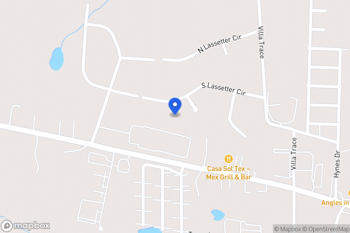 Map of 976 S Lasseter Cir