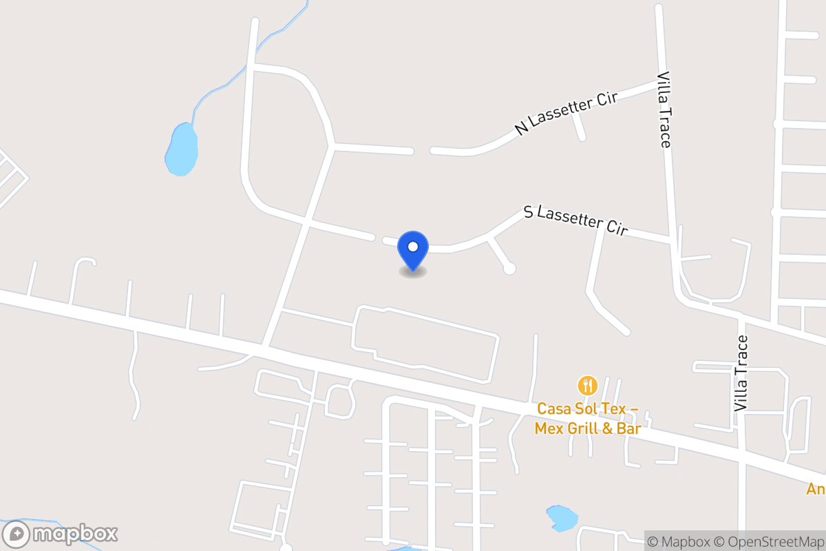 Map of 984 S Lasseter Cir