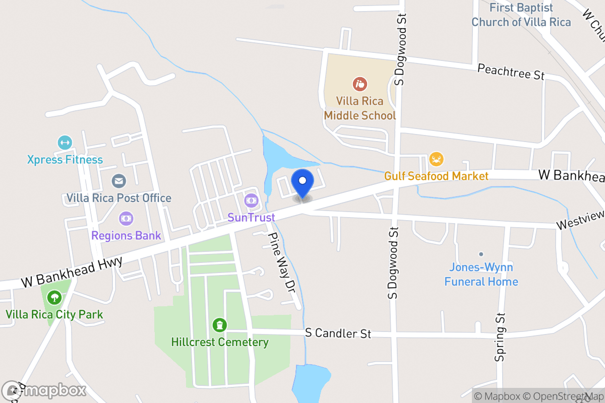 Map of W Bankhead Hwy