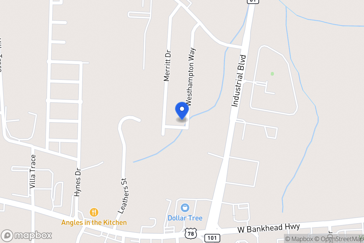 Map of 1198 Westhampton Way