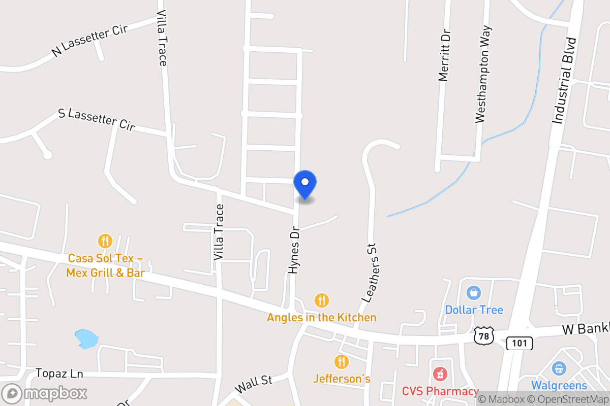 Map of 303 Hynes Dr