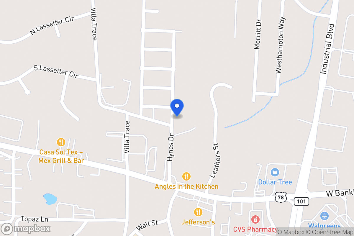 Map of 305 Hynes Dr
