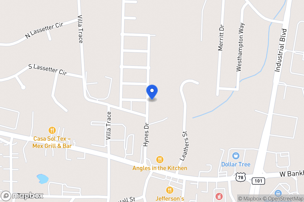 Map of 313 Hynes Dr