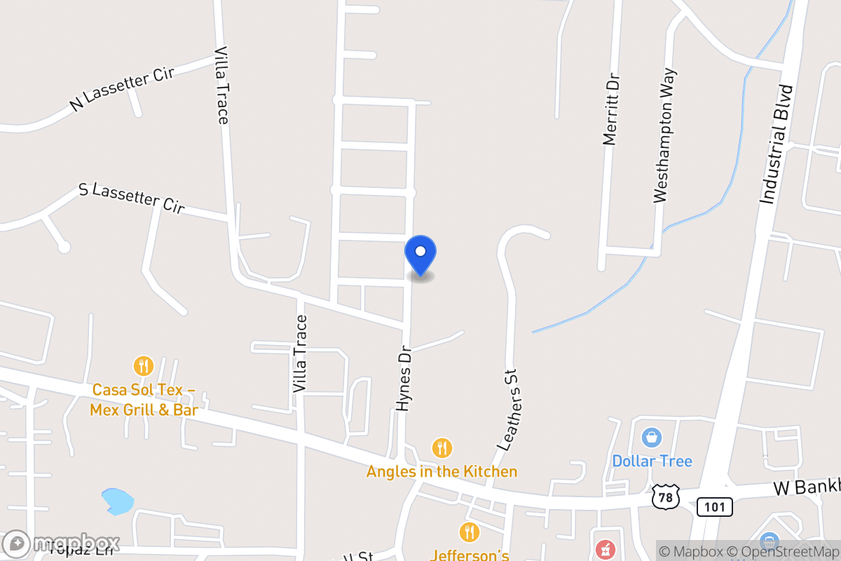 Map of 315 Hynes Dr