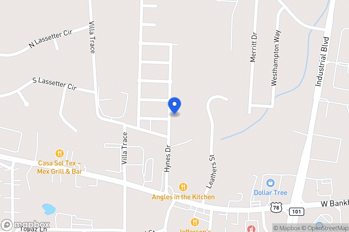 Map of 317 Hynes Dr