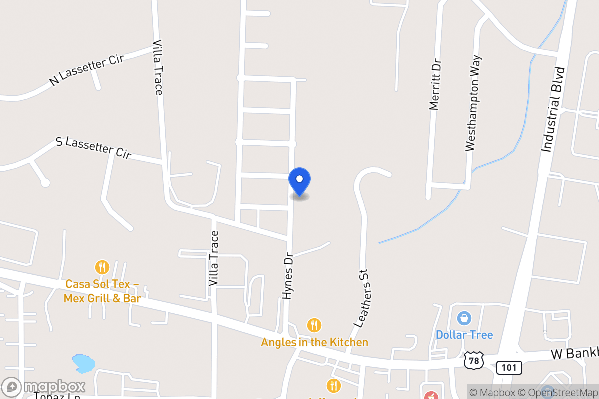 Map of 319 Hynes Dr