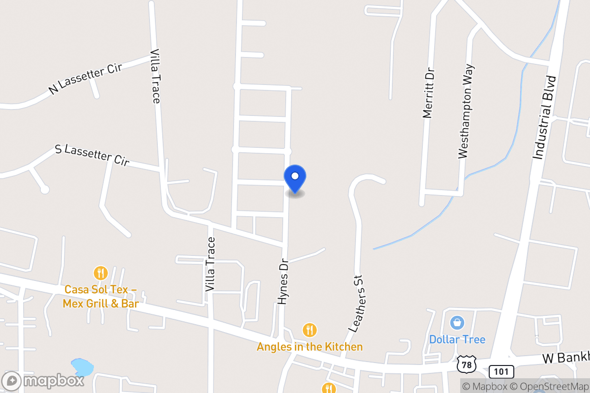 Map of 323 Hynes Dr