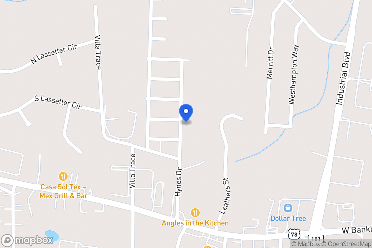 Map of 327 Hynes Dr