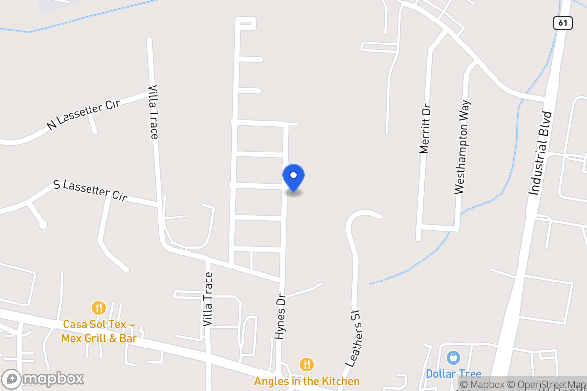 Map of 343 Hynes Dr