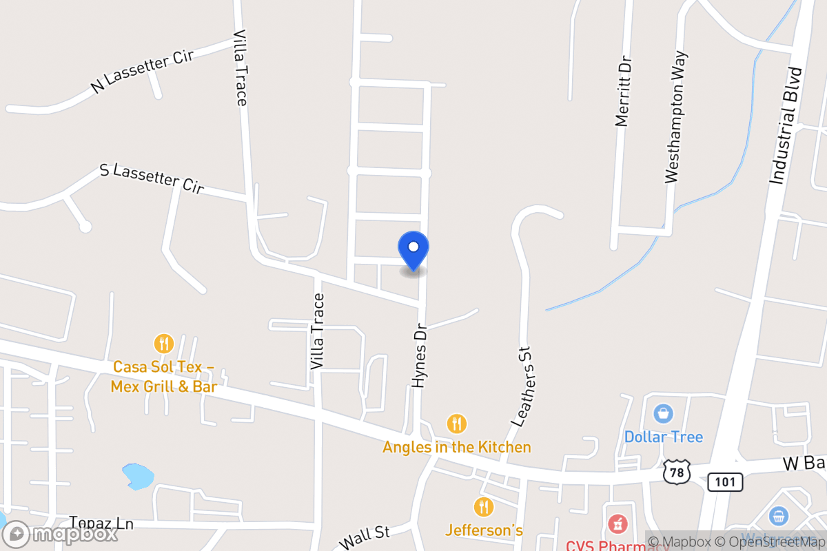 Map of 302 Hynes Dr