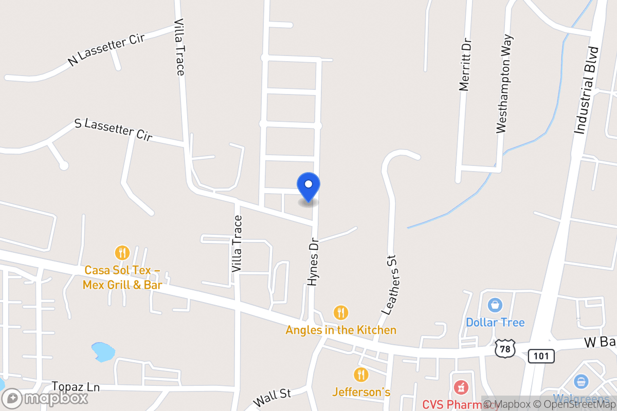 Map of 304 Hynes Dr