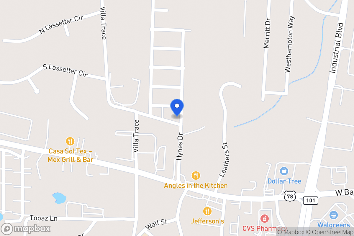 Map of 308 Hynes Dr