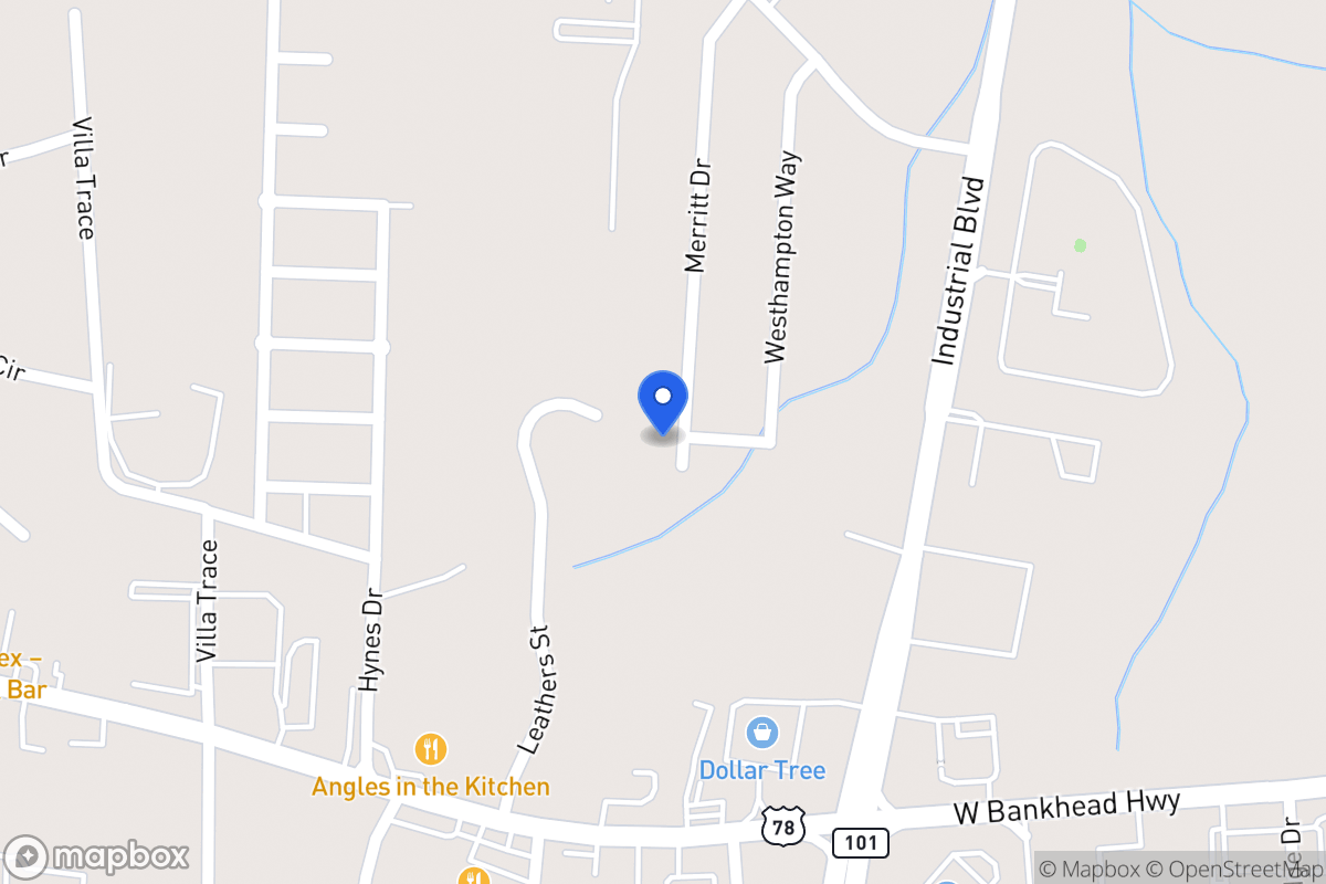 Map of 1100 Merritt Dr