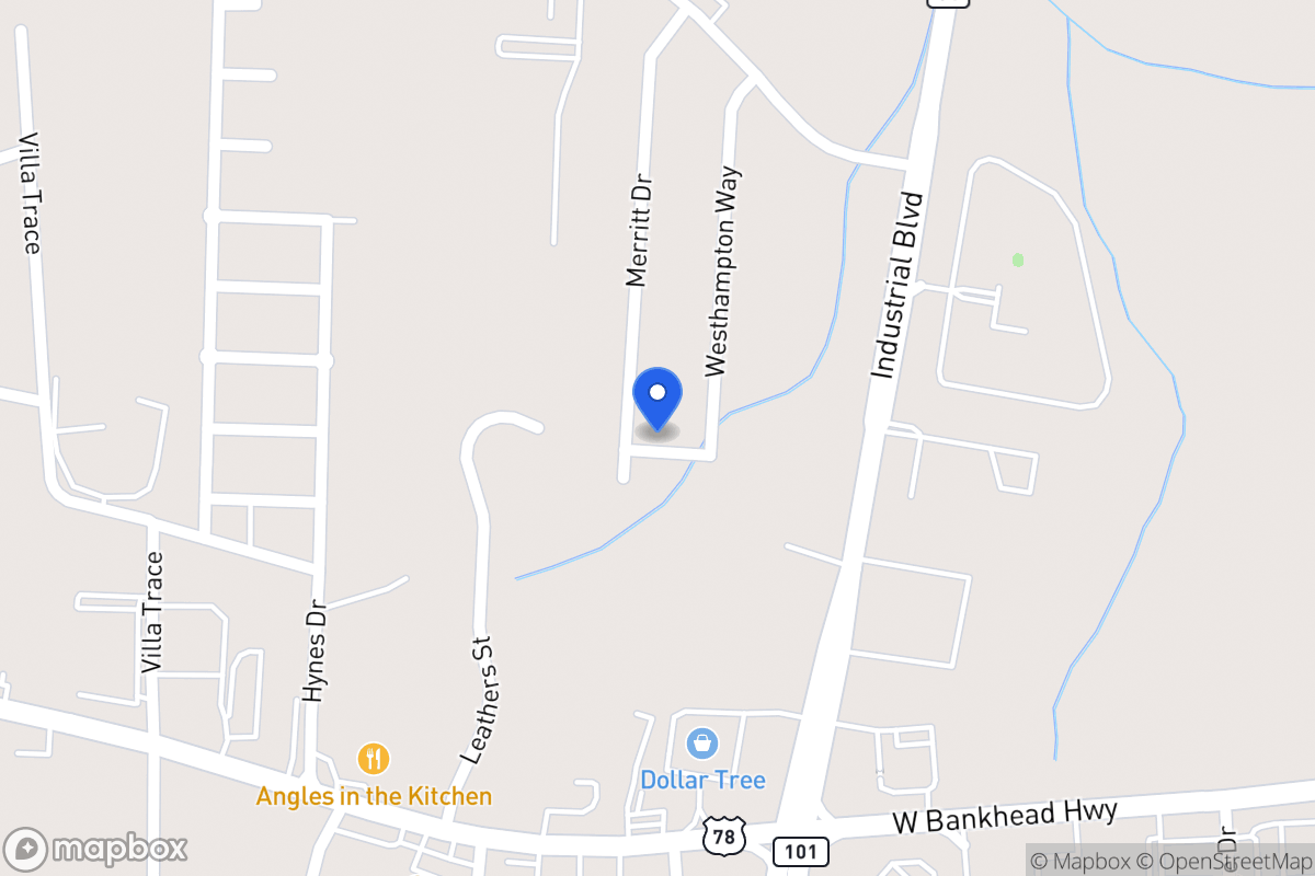 Map of 1095 Merritt Dr
