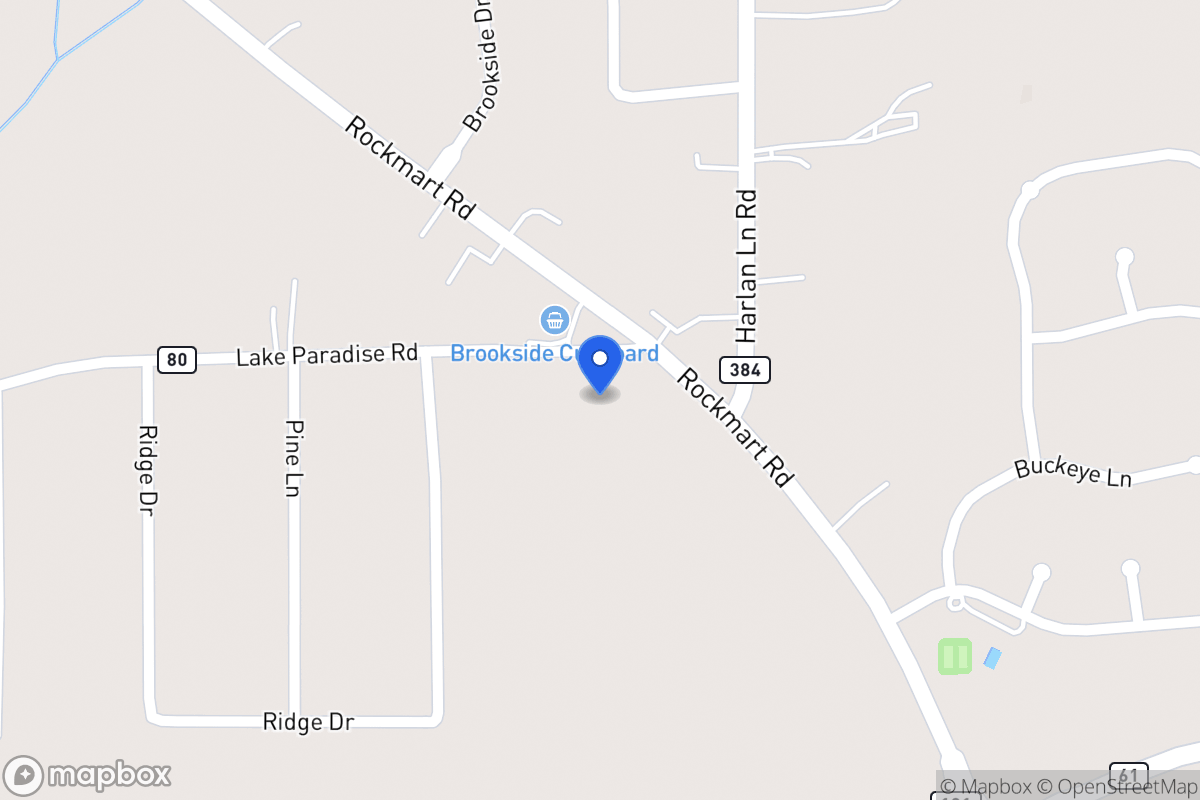 Map of 1070 Lake Paradise Rd