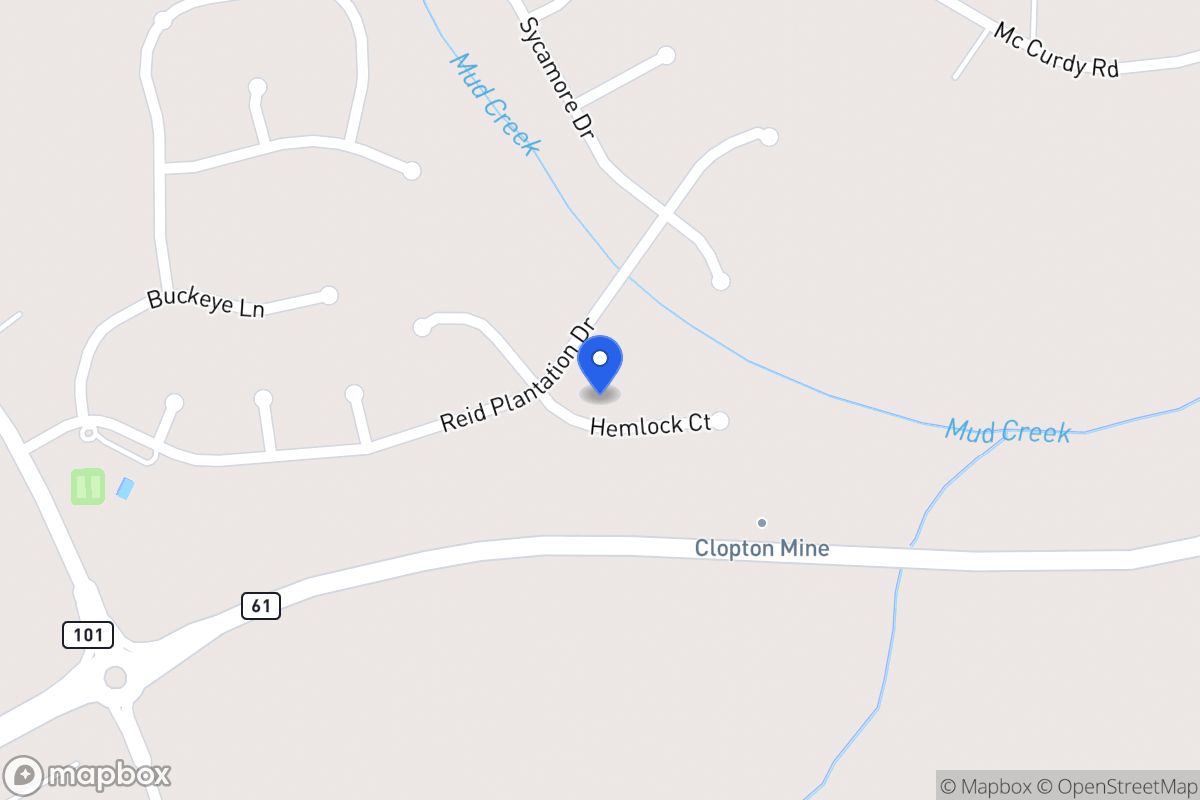 Map of 606 Hemlock Ct