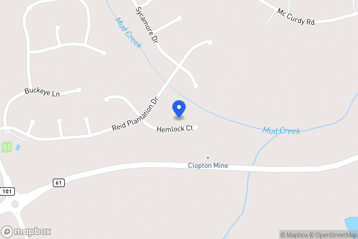 Map of 614 Hemlock Ct
