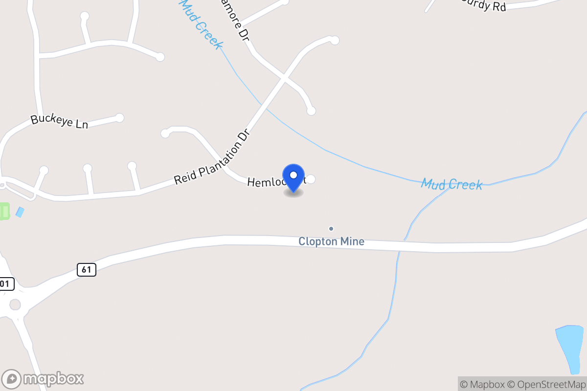 Map of 615 Hemlock Ct