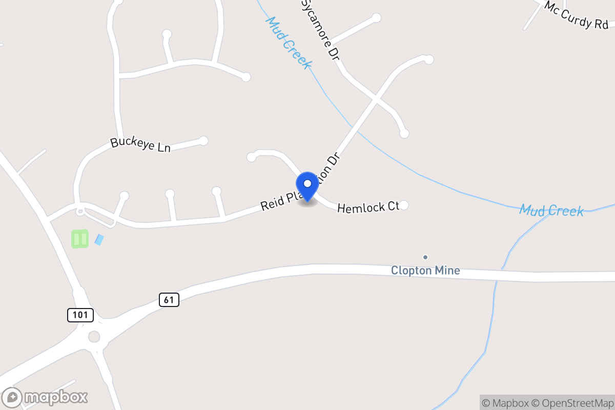 Map of 601 Hemlock Ct