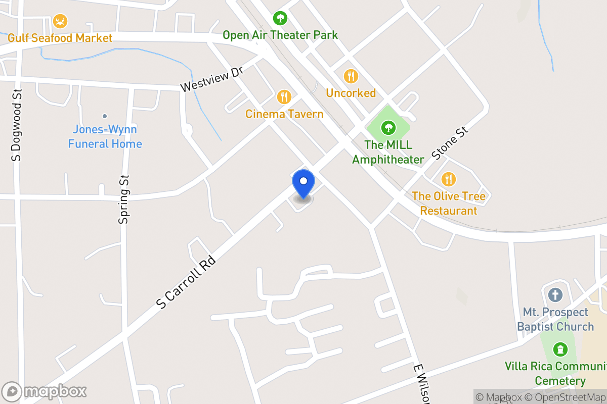 Map of 206 S Carroll Rd