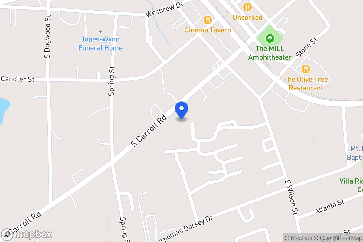 Map of 228 S Carroll Rd