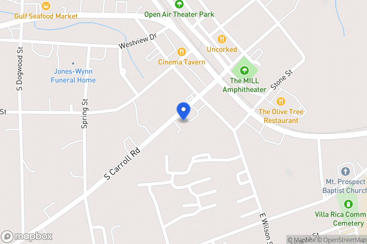 Map of 212 S Carroll Rd