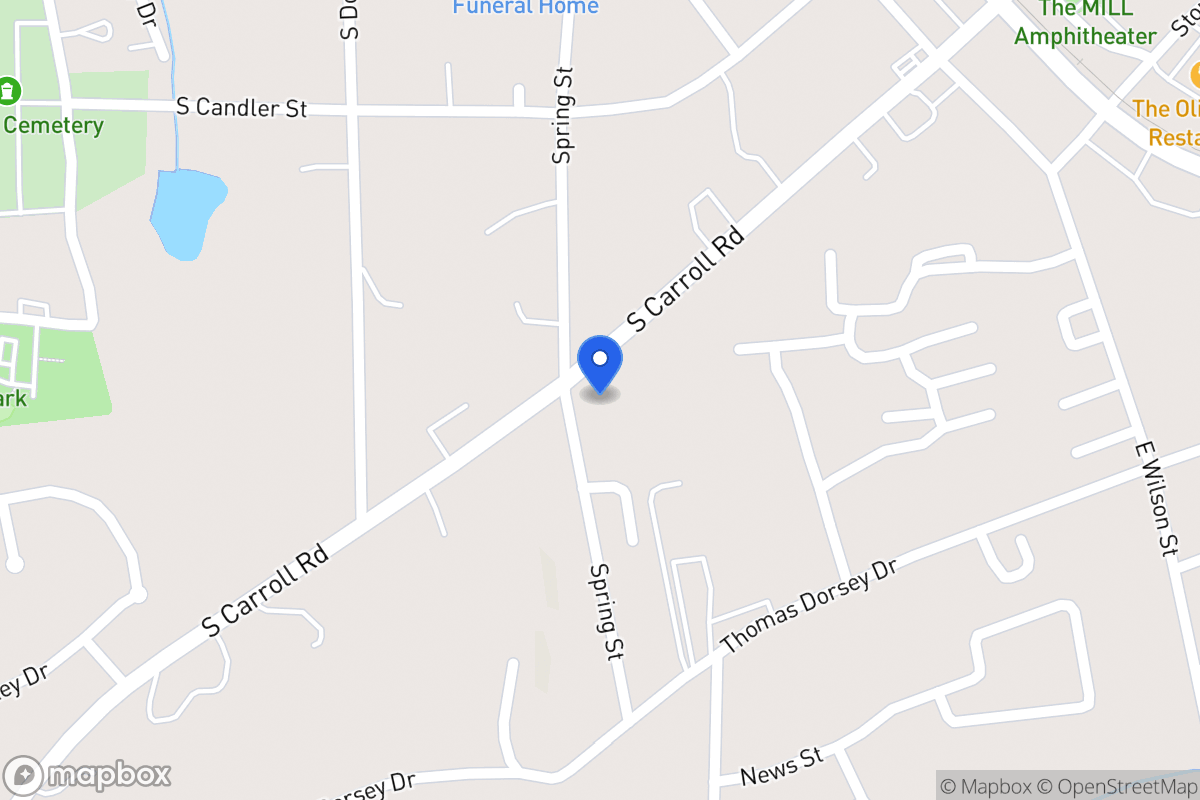 Map of 262 S Carroll Rd