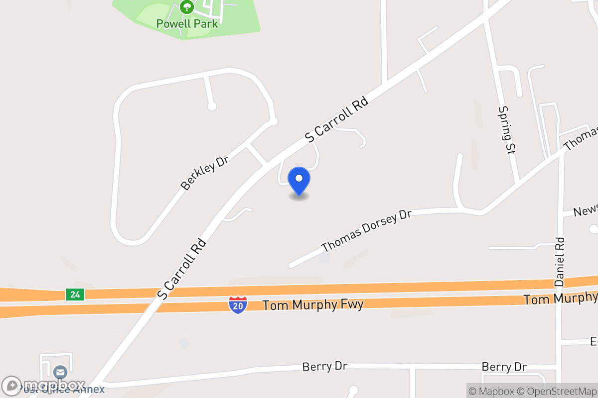 Map of 452 S Carroll Rd