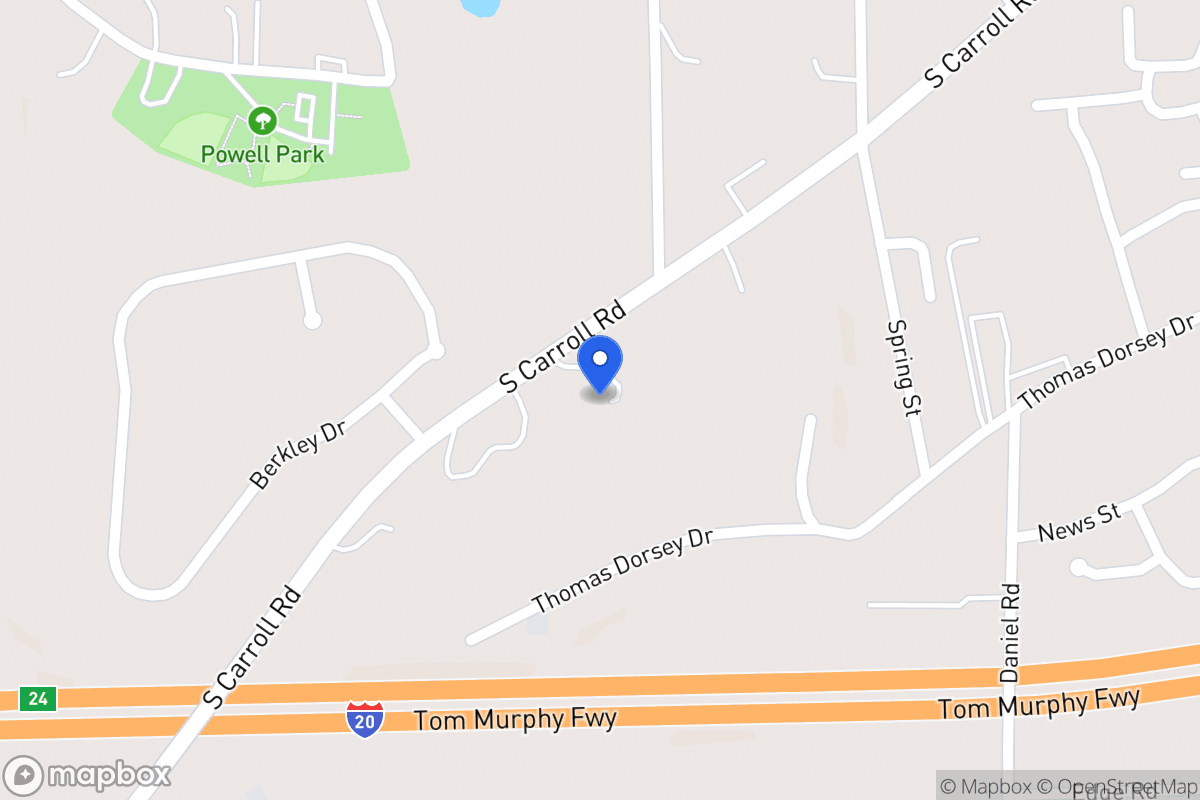 Map of 416 S Carroll Rd