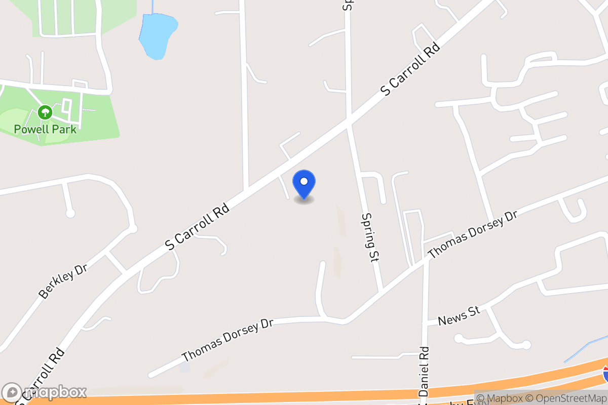 Map of 318 S Carroll Rd