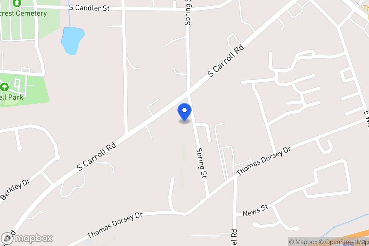 Map of 300 S Carroll Rd