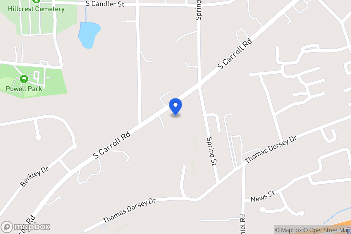 Map of 316 S Carroll Rd