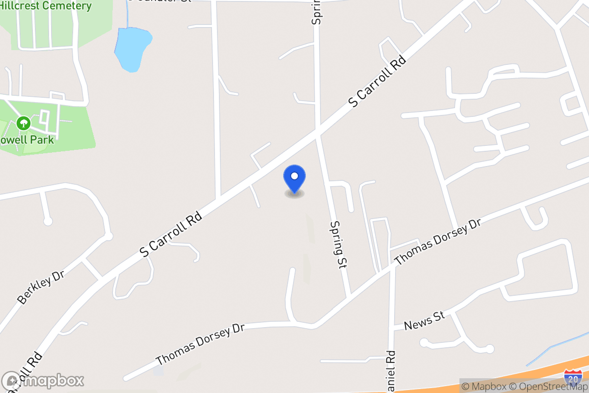 Map of 312 S Carroll Rd