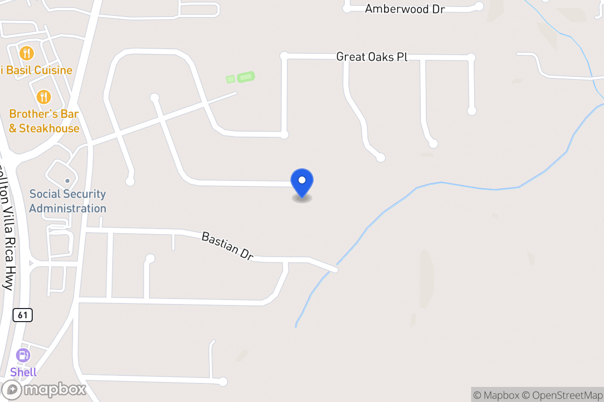 Map of 395 Oakhaven Way