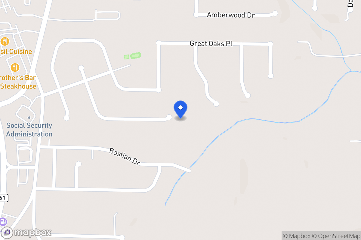 Map of 399 Oakhaven Way